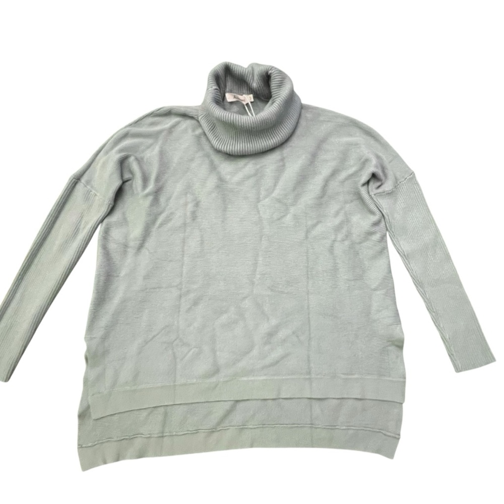 ANRABESS Womens Oversized Turtleneck Knit Pullover Sweater Medium Sage Green NEW